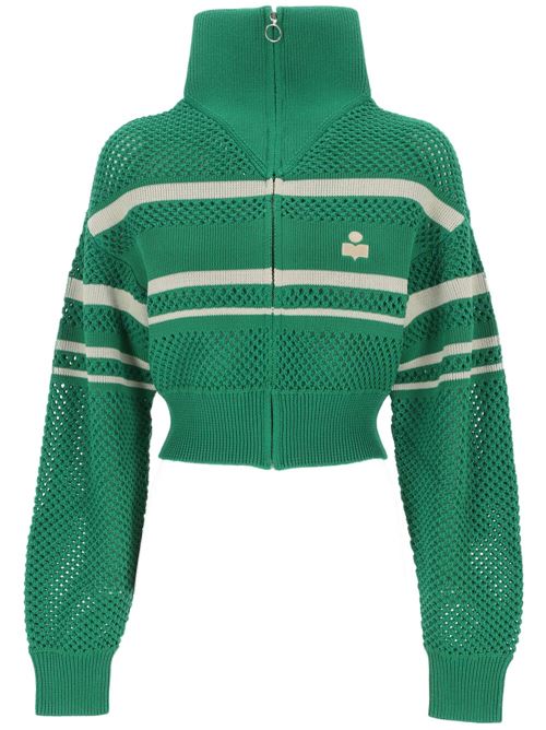 Maglione in maglia aperta verde MARANT ETOILE | CA0062FAB1L10E60ED